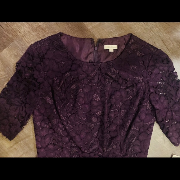 NWT Shoshanna Deep Purple Lace Dress Sz 2 - Picture 4 of 6